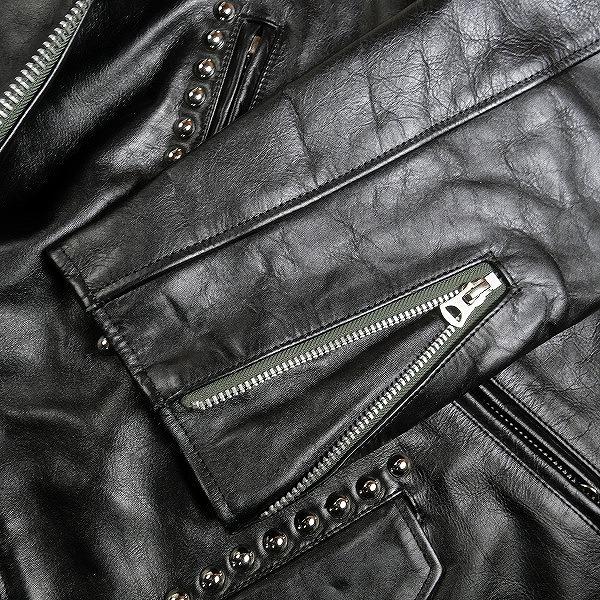 sacai サカイ 22AW×SCHOTT Leather Studs Blouson ライダース 