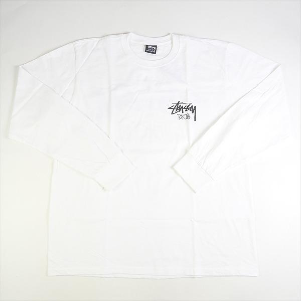 STUSSY ステューシー 24AW STOCK TOKYO LS TEE WHITE 東京限定ロンT 白