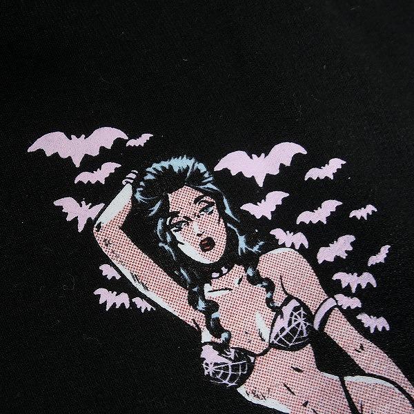 DEADLY DOLL デッドリードール Watermelon crewneck Black クルー 