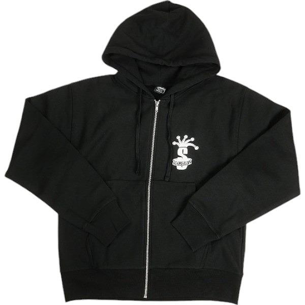 STUSSY ステューシー 24AW CROWN BAND ZIP HOODIE BLACK ジップ