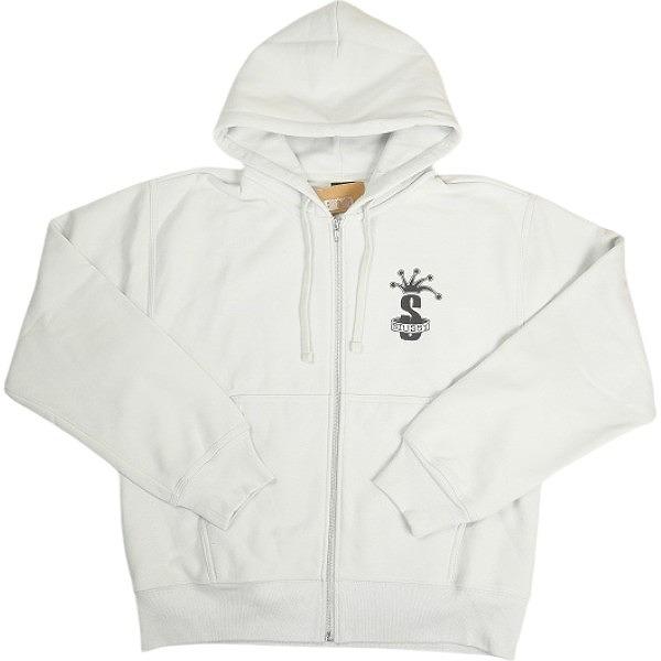 STUSSY ステューシー 24AW CROWN BAND ZIP HOODIE WHITE ジップ