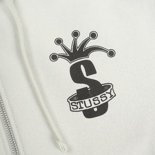 STUSSY ステューシー 24AW CROWN BAND ZIP HOODIE WHITE ジップ