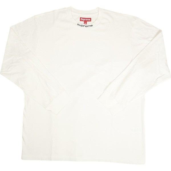 SUPREME シュプリーム 24AW Embroidered Collar L/S Top White ロンT 