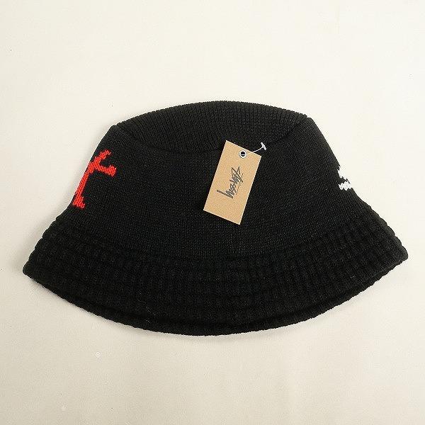 STUSSY ステューシー 24AW KNIT BUCKET HAT SPORT BLACK ハット 黒