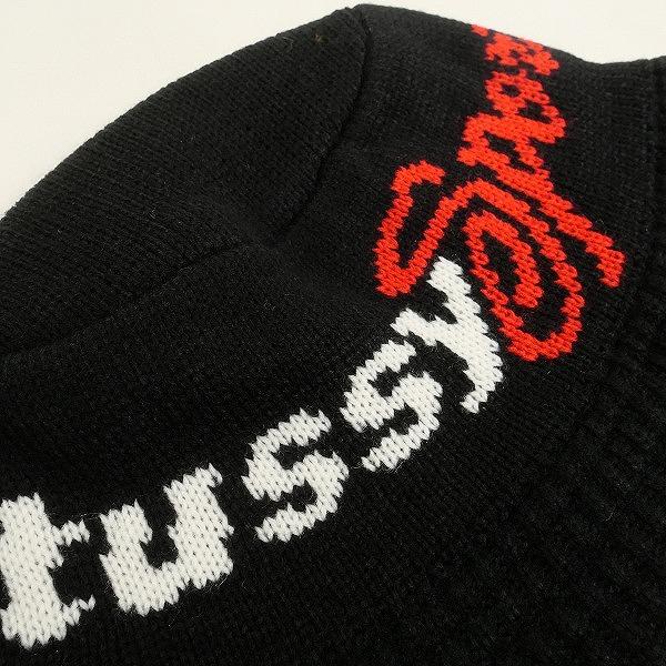 STUSSY ステューシー 24AW KNIT BUCKET HAT SPORT BLACK ハット 黒
