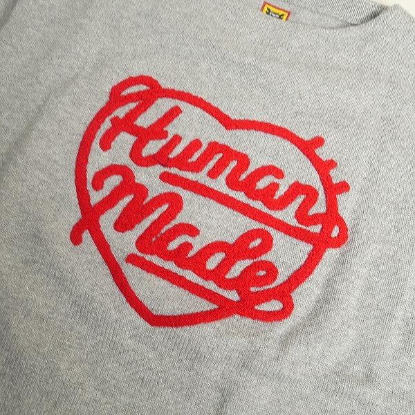 HUMAN MADE ヒューマンメイド 24AW HEART KNIT SWEATER GRAY HM28CS018