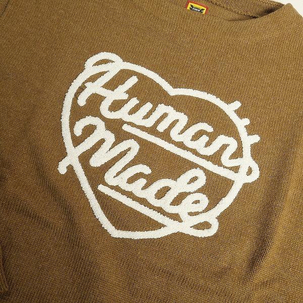 HUMAN MADE ヒューマンメイド 24AW HEART KNIT SWEATER BROWN 