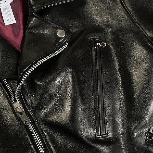 MASSES マシス LEATHER JKT VINTAGE W レザージャケット 黒 Size 【L 
