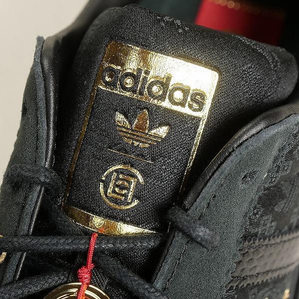 adidas アディダス ×CLOT SUPERSTAR LNY JR5114 スニーカー 黒 Size 