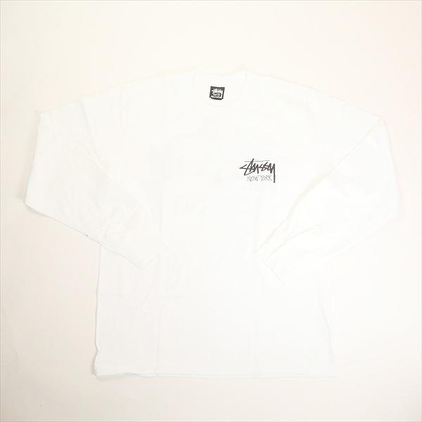 STUSSY ステューシー 25SS STOCK NEW YORK LS TEE WHITE ニューヨーク