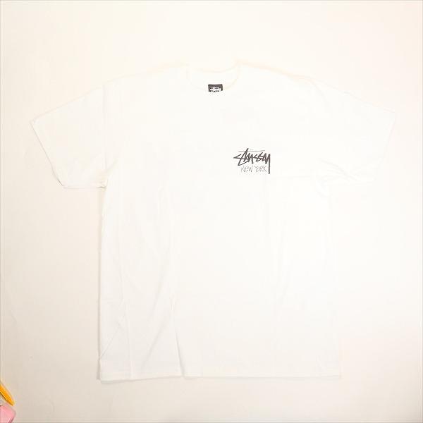 STUSSY ステューシー 25SS STOCK NEW YORK TEE WHITE ニューヨーク限定