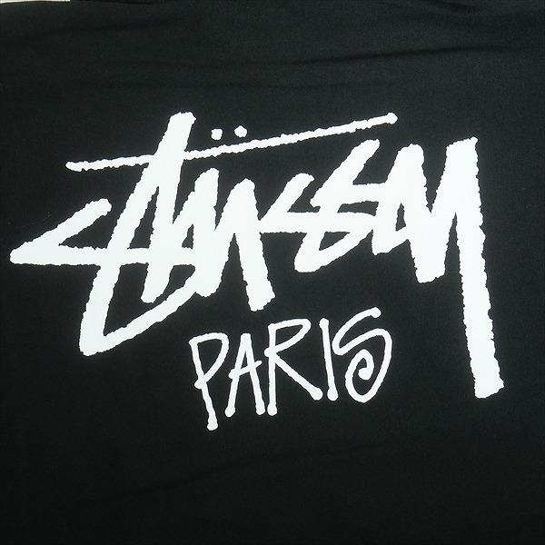 STUSSY ステューシー 25SS STOCK PARIS HOOD BLACK パリ限定パーカー 