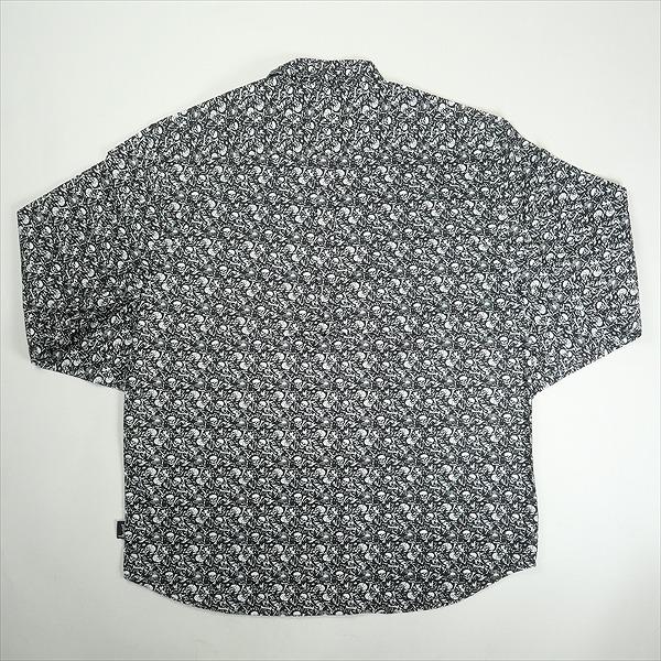 STUSSY ステューシー Vintage Bones L/S Shirt 長袖シャツ 黒 Size 【L