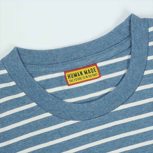 HUMAN MADE ヒューマンメイド 25SS HEART STRIPED T-SHIRT BLUE