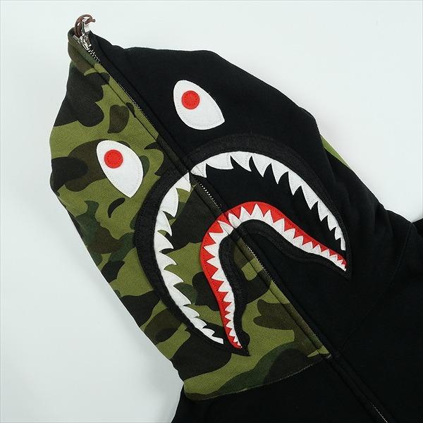 エイプ ジップパーカー1STカモ クロップド 短丈 シャーク フーディー A BATHING APE 1st Camo PONR Shark Full Zip Hoodie 