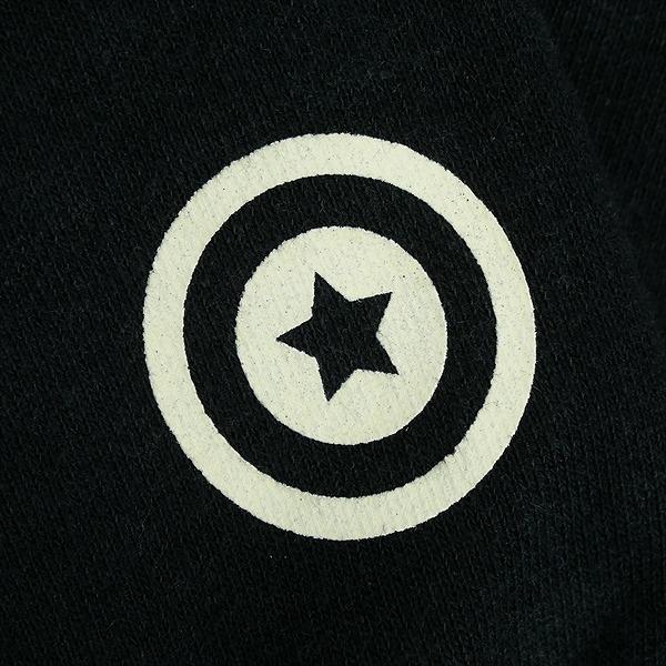 味*り様 アベイシングエイプ　刺繍ビッグロゴ ブラック パーカー Lサイズ A BATHING APE ア ベイシング エイプ Ponr Shark Full Zip Hoodie