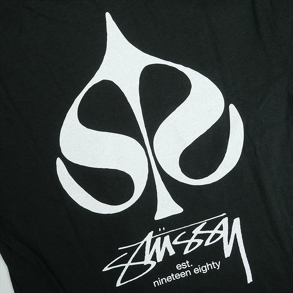 STUSSY ステューシー 25SS SPADE TEE PIGMENT DYED BLACK Tシャツ 黒