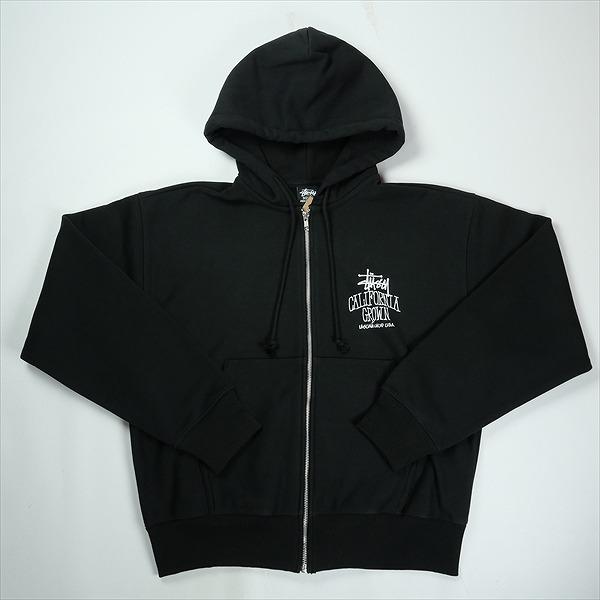 STUSSY ステューシー 25FW CALI GROWN ZIP HOOD BLACK ジップパーカー