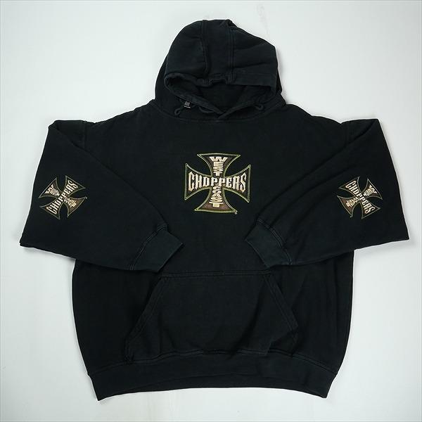 VINTAGE ヴィンテージ West Coast Choppers Motorcycle Iron Cross Hoodie パーカー 黒 Size 【M相当】 【中古品-良い】 20825152_1