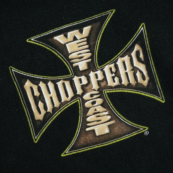VINTAGE ヴィンテージ West Coast Choppers Motorcycle Iron Cross Hoodie パーカー 黒 Size 【M相当】 【中古品-良い】 20825152_6