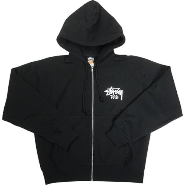 STUSSY ステューシー STOCK TOKYO ZIP HOOD BLACK 東京限定ジップ
