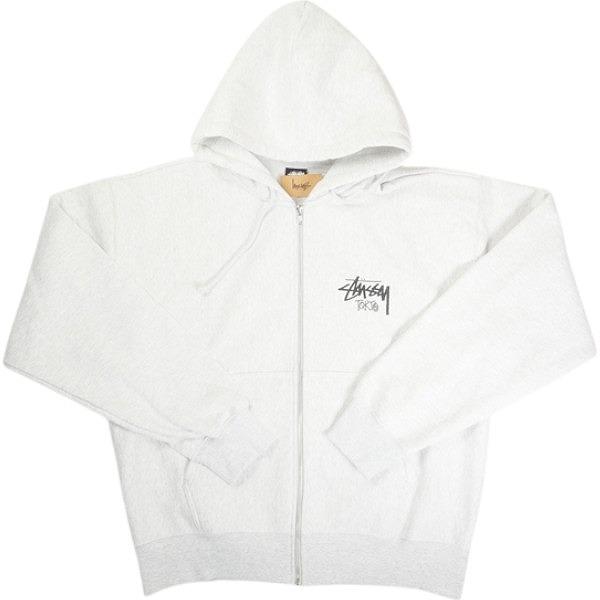STUSSY ステューシー STOCK TOKYO ZIP HOOD ASH HEATHER 東京限定