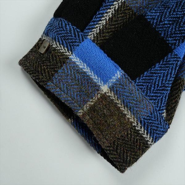 TENDERLOIN テンダーロイン HIGH NECK WOOL SHT BLUE 長袖シャツ 青
