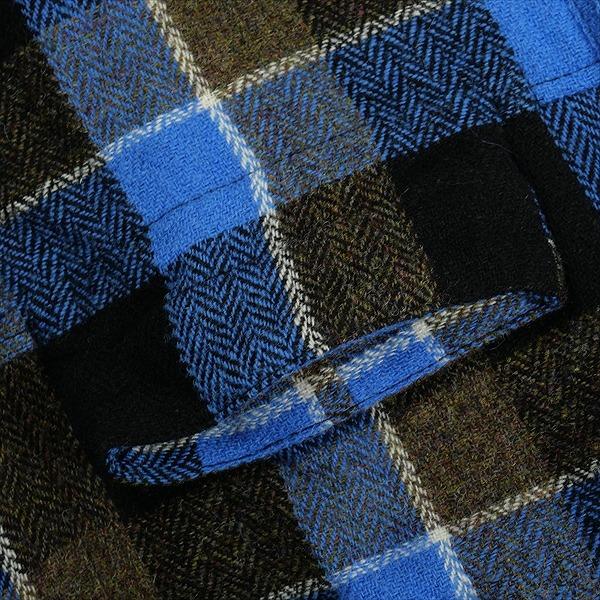 TENDERLOIN テンダーロイン HIGH NECK WOOL SHT BLUE 長袖シャツ 青