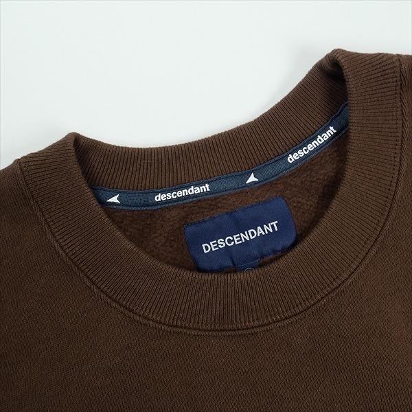 DESCENDANT ディセンダント 24AW TEAM CREW NECK BROWN クルーネック 