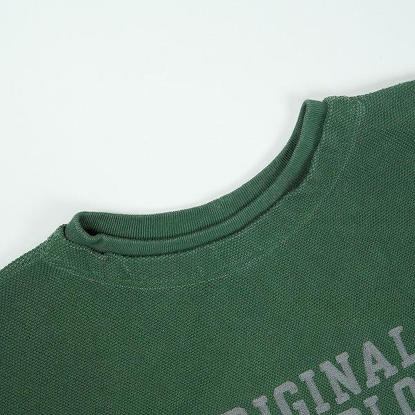 TENDERLOIN テンダーロイン MOSS STITCH SWEAT GREEN クルーネック