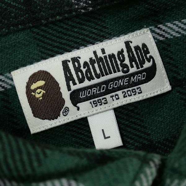 A BATHING APE ア ベイシング エイプ SHARK FLANNEL CHECK SHIRT