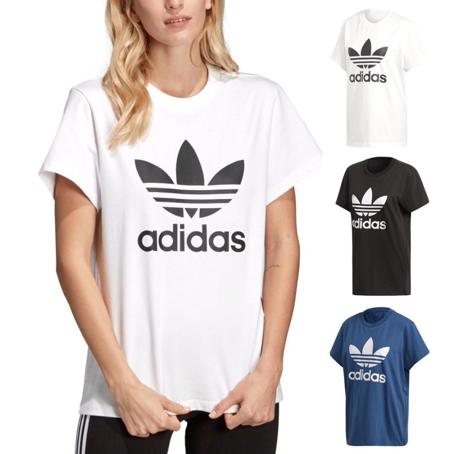 アディダス オリジナルス Adidas Originals レディース Tシャツ 半袖 ロゴ ボーイフレンド トレフォイルtシャツ ブランド 白 黒 青 Mｌ Dx2322 Dx2323 Dx9091 Adidas 0416 2 ステイブルーセレクトショップ 通販 Yahoo ショッピング