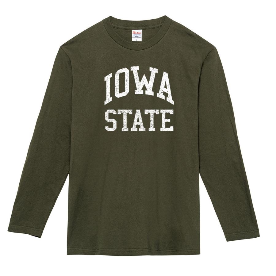 カレッジロゴ Tシャツ アイオア ステート IOWA STATE 長袖Tシャツ ロンT ロングスリーブ カレッジ メンズ レディース キッズ 男女兼用 大きいサイズ 白 黒｜stay｜23