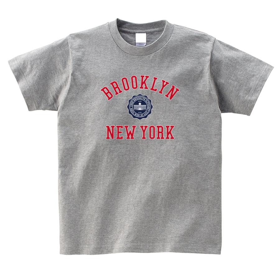 カレッジロゴ Tシャツ ブルックリン ニューヨーク半袖Tシャツ ティー  