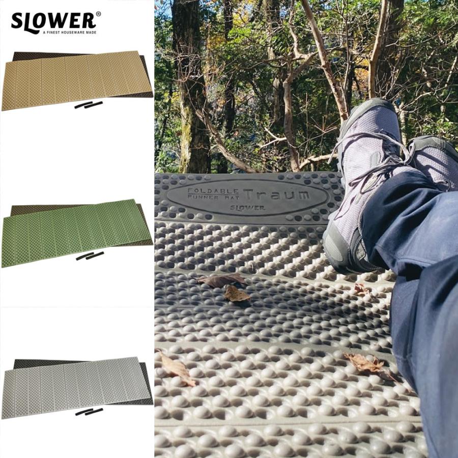 ステイブルーセレクトショップslower スロウワー スロワー マット クッションマット Foldable Runner Mat Traum 180cm 軽量