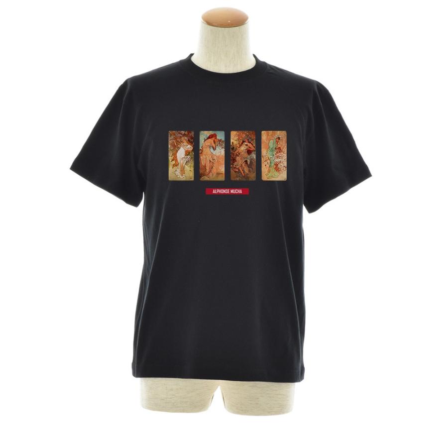 半袖 アートTシャツ】ミュシャ Tシャツ 四季 ライフ イズ アート 半袖 