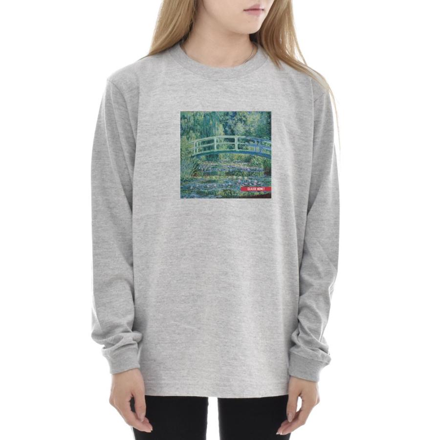 モネ Tシャツ 睡蓮の池と日本の橋 ライフ イズ アート 長袖 ロング