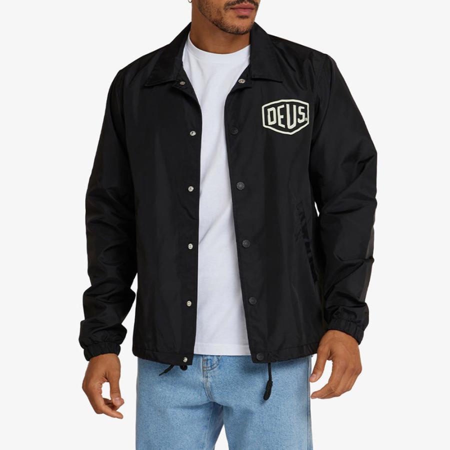 Deus Ex Machina ブラック ナイロンジャケット L 新品】DEUS EX MACHINA ブラックナイロンジャケット