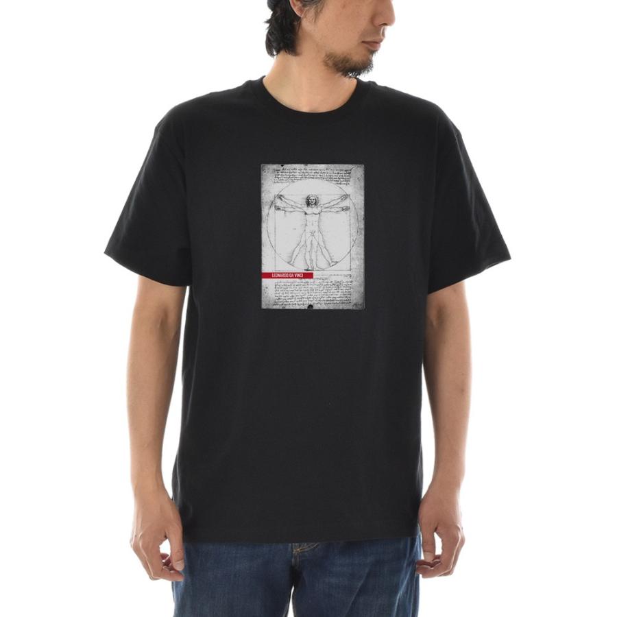 半袖 アートTシャツ】レオナルドダヴィンチ Tシャツ ウィトルウィウス 