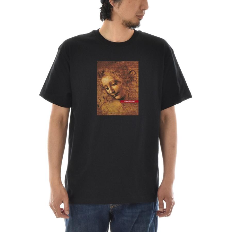 半袖 アートTシャツ】レオナルドダヴィンチ Tシャツ ほつれ髪の女性