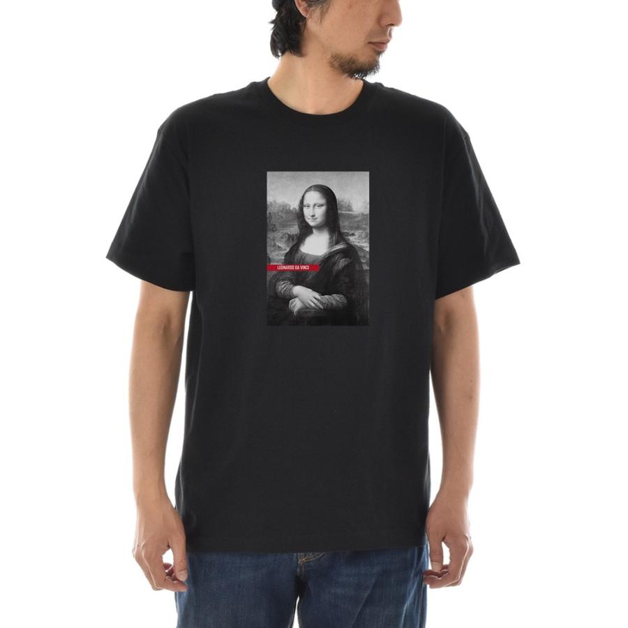 半袖 アートTシャツ】モナリザ Tシャツ モノクロ レオナルドダヴィンチ