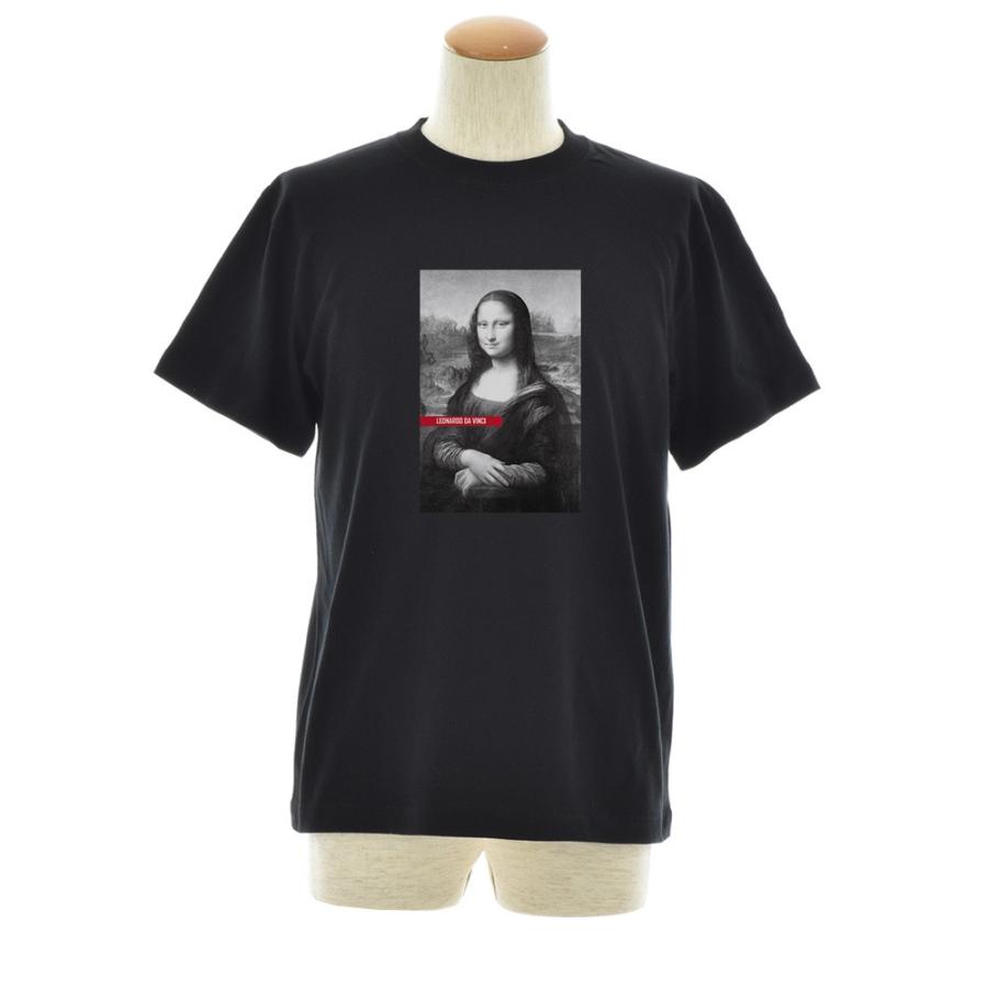 半袖 アートTシャツ】モナリザ Tシャツ モノクロ レオナルドダヴィンチ