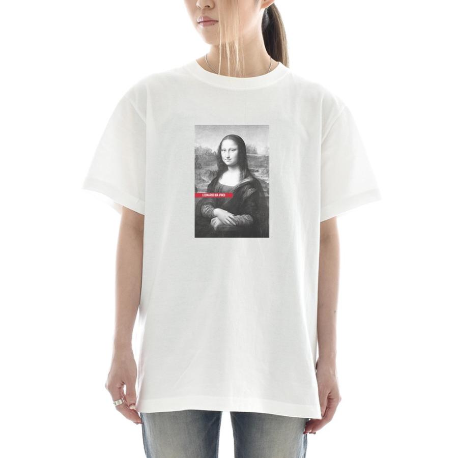 半袖 アートTシャツ】モナリザ Tシャツ モノクロ レオナルドダヴィンチ