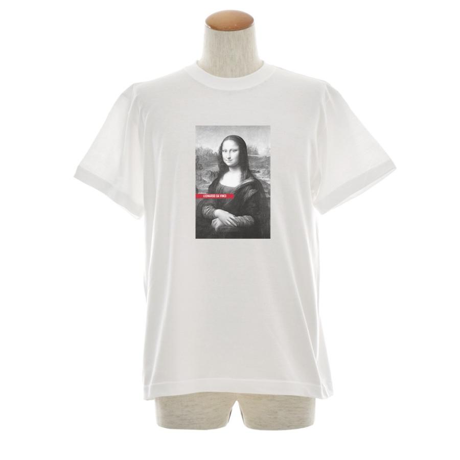 半袖 アートTシャツ】モナリザ Tシャツ モノクロ レオナルドダヴィンチ