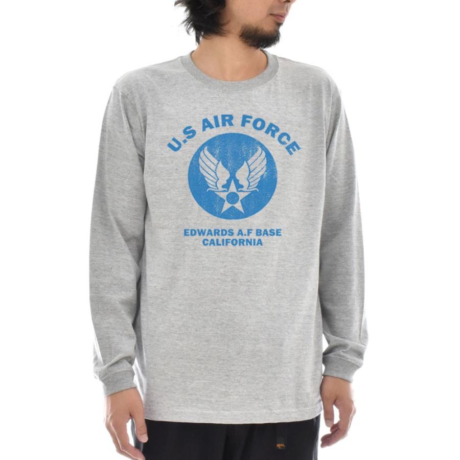 U.S AIR FORCE BASE Tシャツ 長袖Tシャツ ロンT ロングスリーブ メンズ レディース 大きいサイズ US エアーフォース ミリタリー USA アメカジ ブランド JUST | 