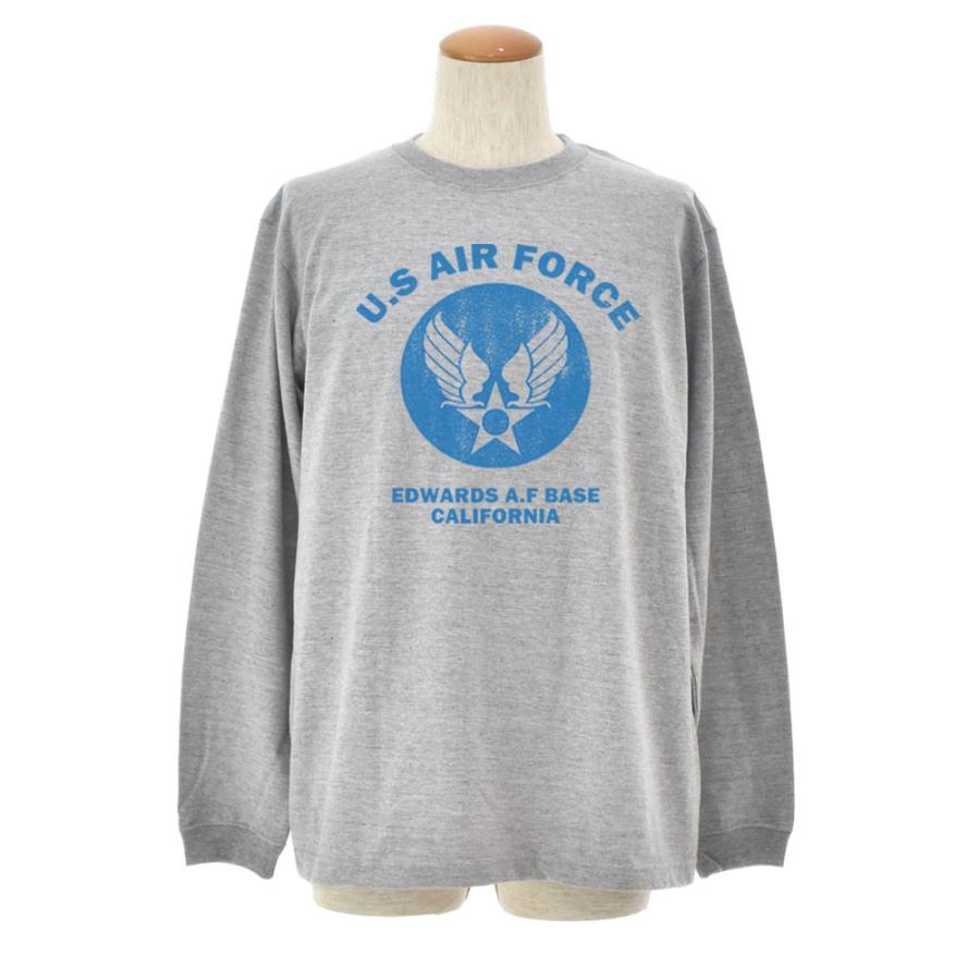 U.S AIR FORCE BASE Tシャツ 長袖Tシャツ ロンT ロングスリーブ メンズ レディース 大きいサイズ US エアーフォース ミリタリー USA アメカジ ブランド JUST｜stayblue｜02