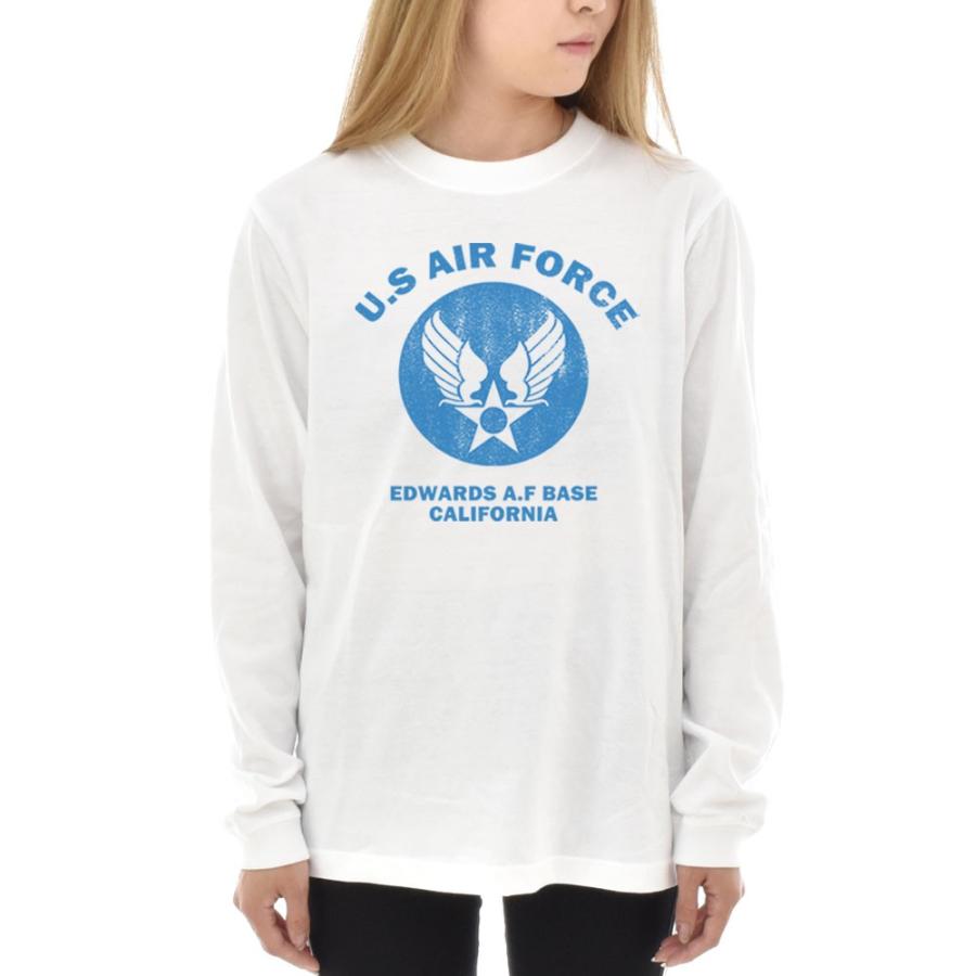 U.S AIR FORCE BASE Tシャツ 長袖Tシャツ ロンT ロングスリーブ メンズ レディース 大きいサイズ US エアーフォース ミリタリー USA アメカジ ブランド JUST |  | 02