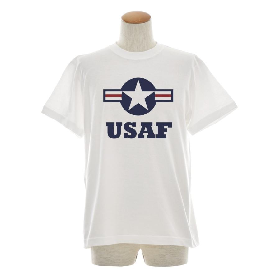 エアフォース Tシャツ ジャスト USAF マーク ラウンデル 半袖Tシャツ メンズ レディース アメリカ 空軍 大きいサイズ ホワイト 白 S M L XL XXL XXXL ブランド |  | 07