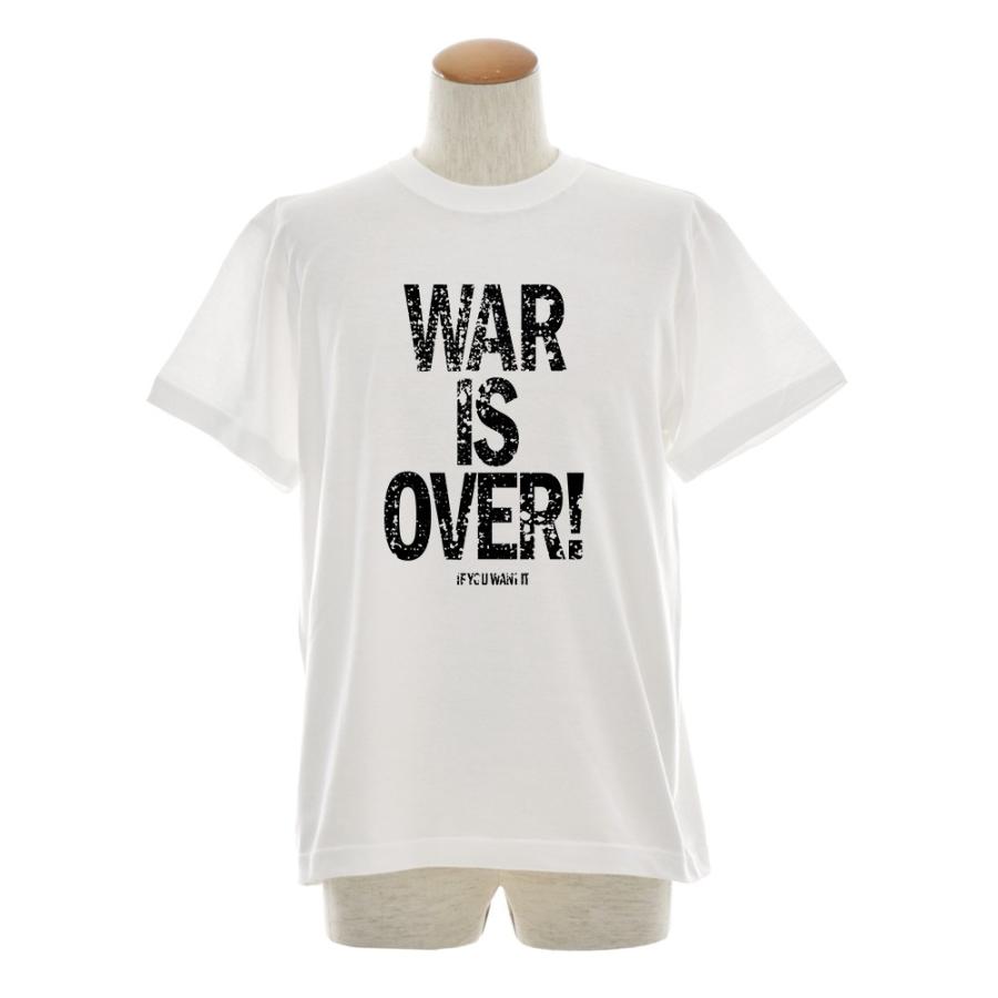 メッセージ Tシャツ WAR IS OVER 反戦 PEACE 半袖Tシャツ ティーシャツ