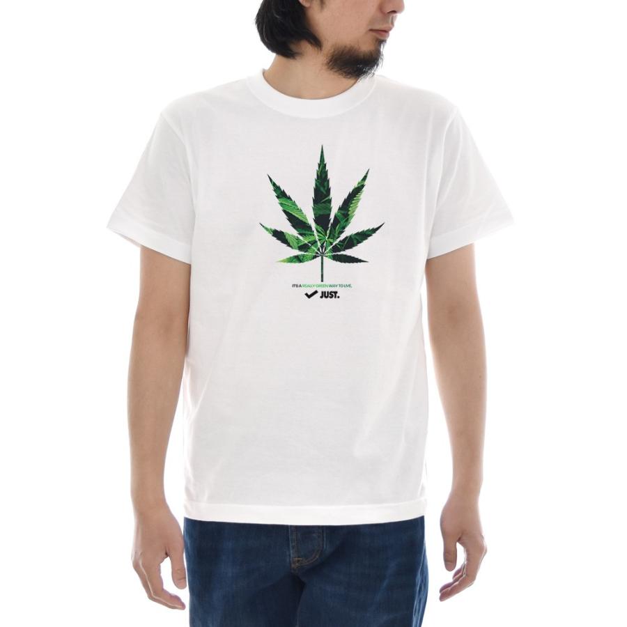 d*e様 ヘンプ・マリファナ　Tシャツ　Lサイズ 大麻 Tシャツ ジャスト CANNABIS LEAF 半袖Tシャツ メンズ おしゃれ